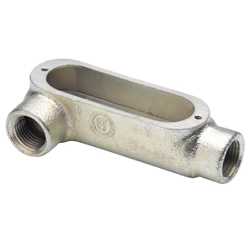 Rigid and IMC Conduit Body, Type LR, Malleable Iron, Size 3-1/2 Inch