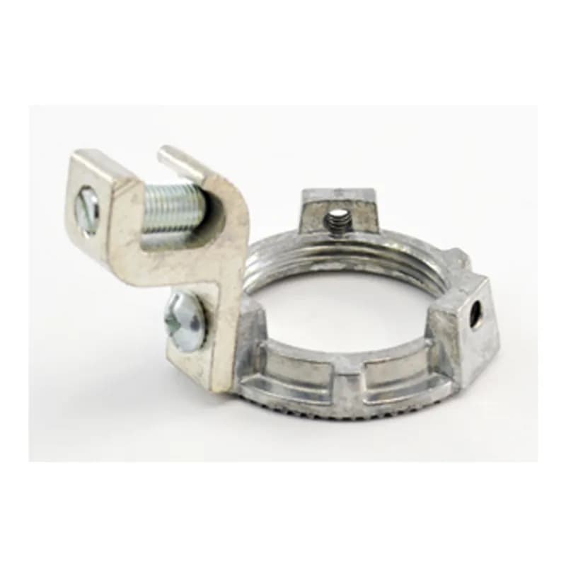 Locknut, Grounding, Zinc Die Cast, Size 1-1/4 Inch, 14-1/0 Lug