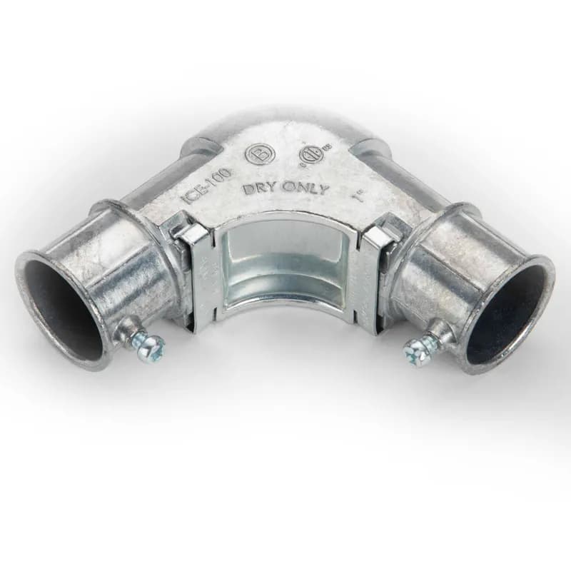 NSI Industries ICE-100 - 1" Set Screw Inside Corner Elbow with removable cover. Patented