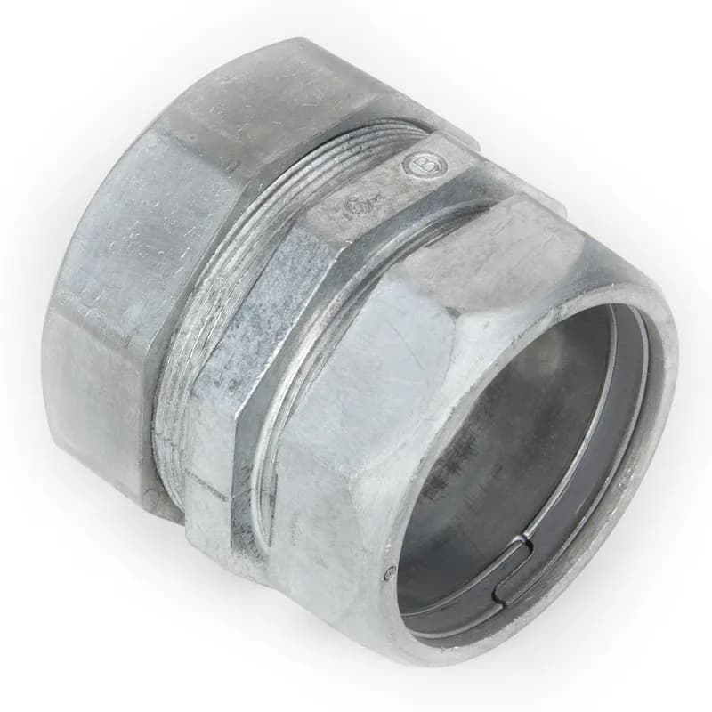 Compression Transition Coupling, Rigid/IMC to EMT, Zinc Die Cast 2 Inch
