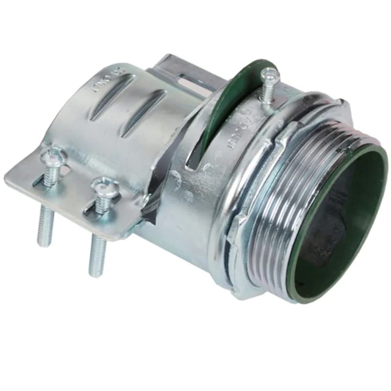 NSI Industries 687-UI - Connector, Adjustable Endstop, MC Feeder Cable, Two Screw, Steel, 2-1/2 Inch