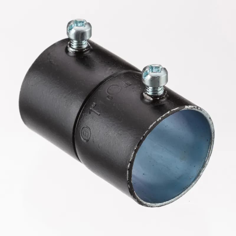 EMT Couplings, Color-Coded, Steel, Black, Size 1"