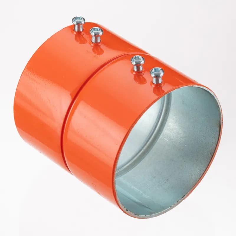 EMT Couplings, Color-Coded, Steel, Orange, Size 3"