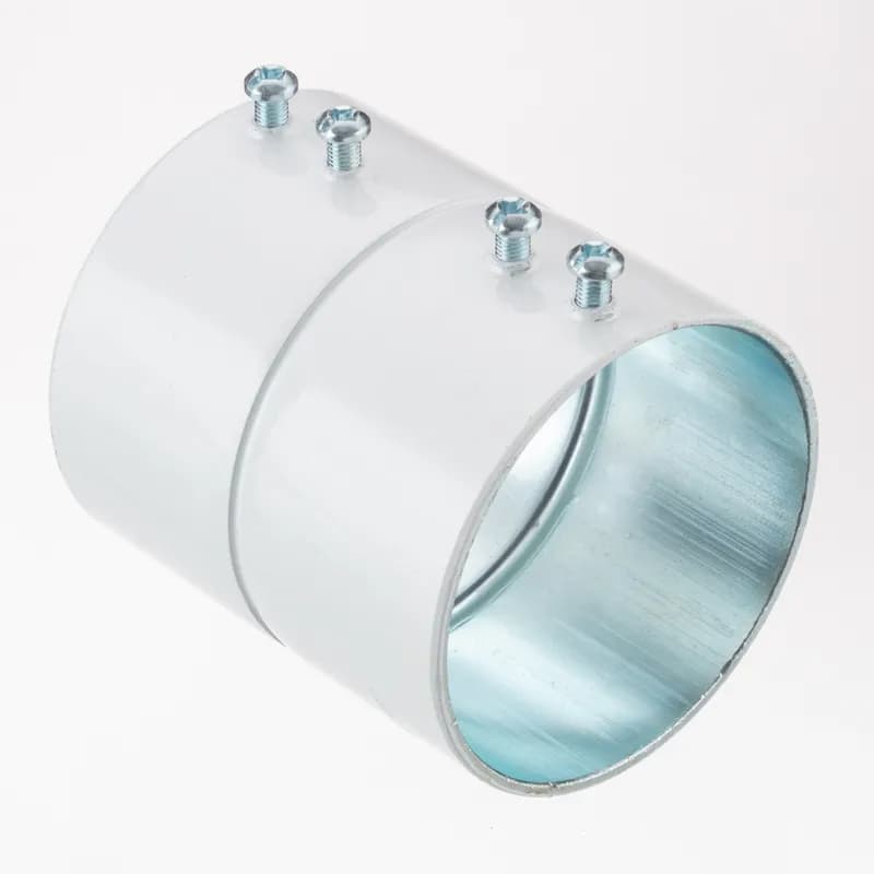 EMT Couplings, Color-Coded, Steel, White, Size 3"