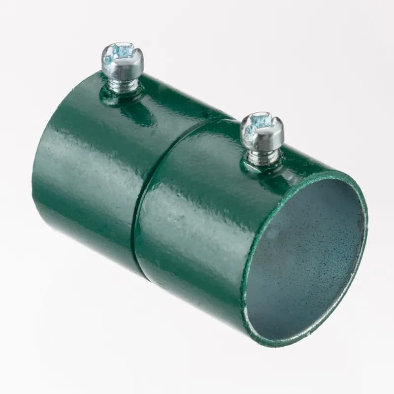 EMT Couplings, Color-Coded, Steel, Green, Size 1-1/2"