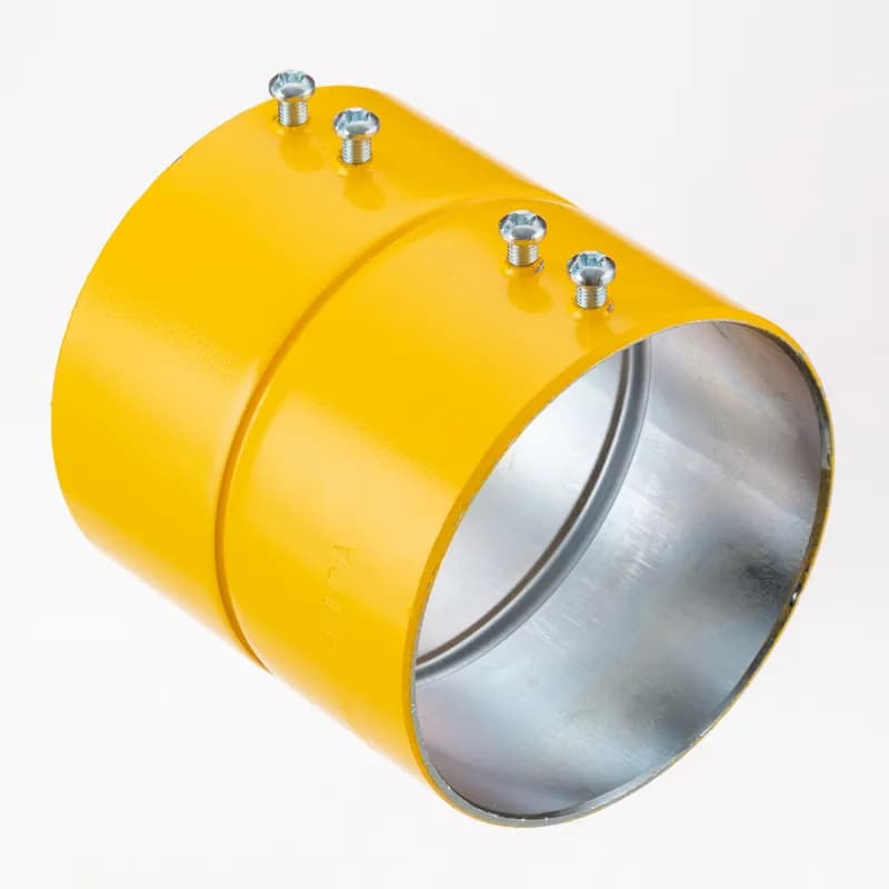 EMT Couplings, Color-Coded, Steel, Yellow, Size 3-1/2"