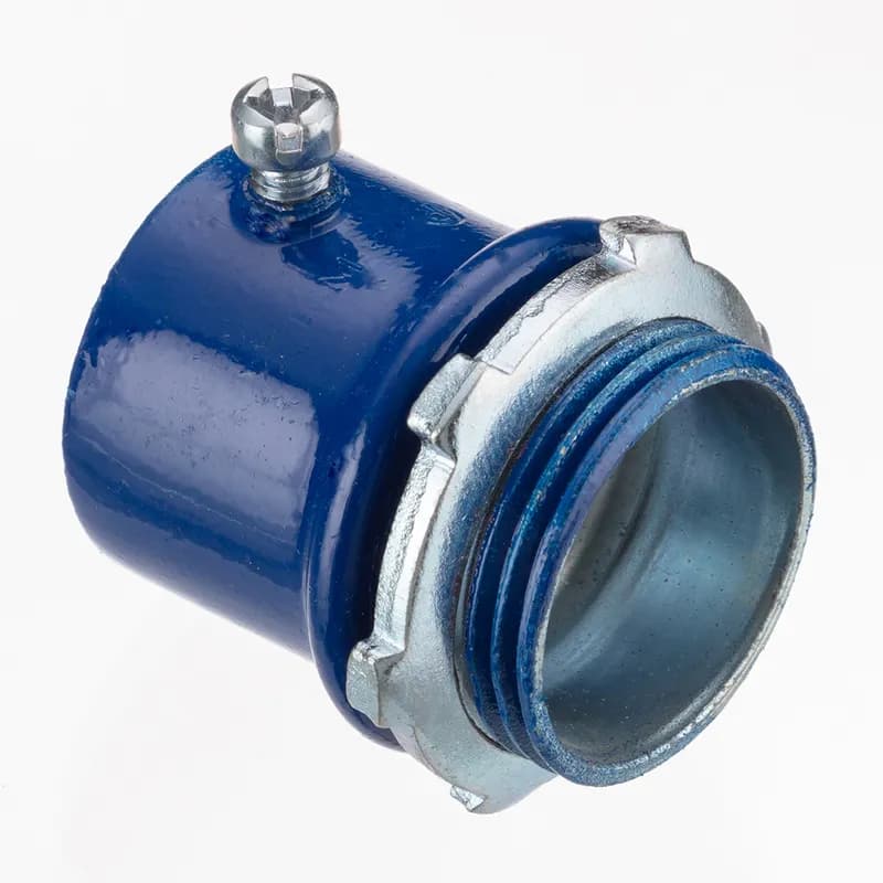 NSI Industries 234-SBLU - EMT Connectors, Color-Coded, Steel, Blue, Size 1-1/2"