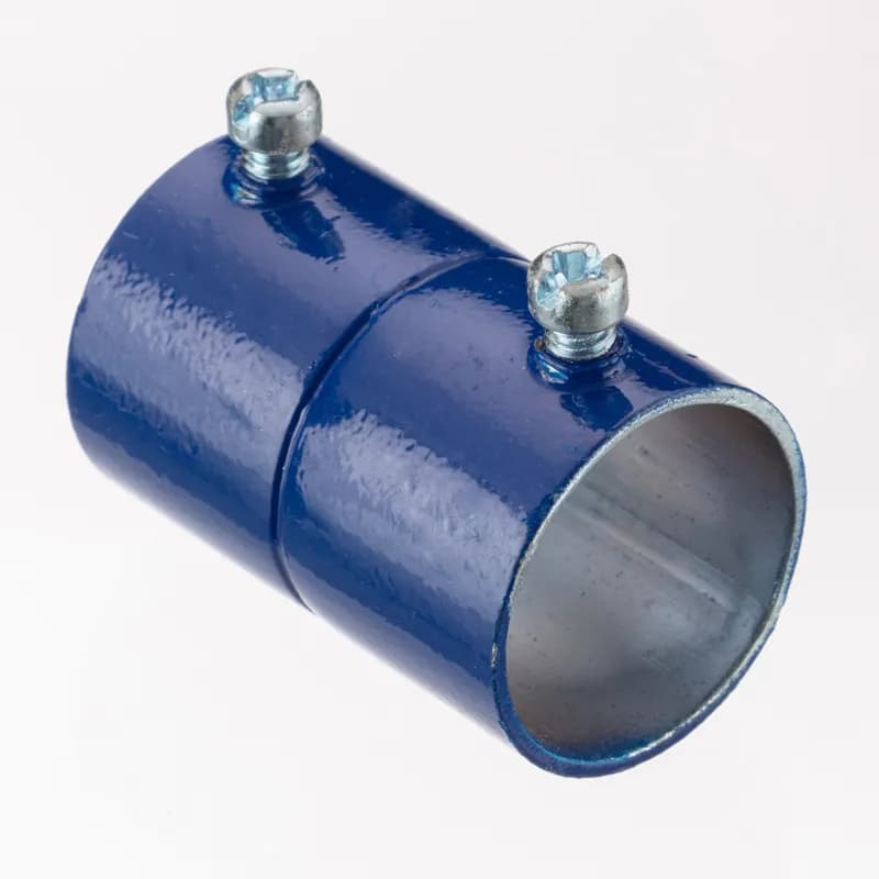 EMT Couplings, Color-Coded, Steel, Blue, Size 1-1/2"