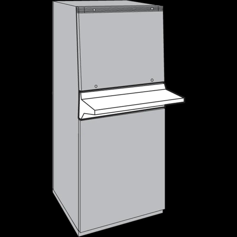 PROLINE-PC Writing Desk, fits 600mm wide, Lt Gray, Steel
