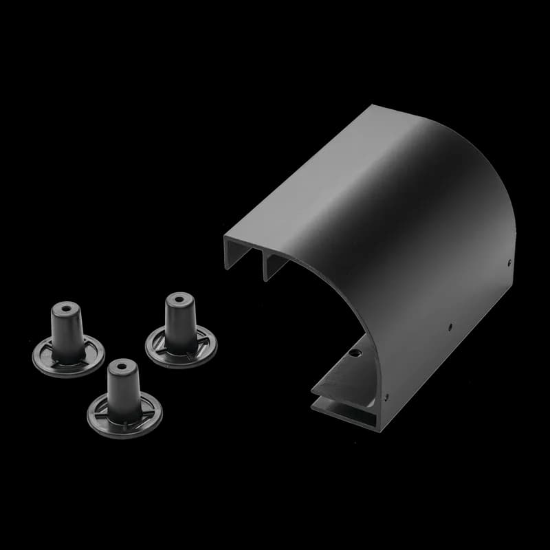 Stringer Radius Drop Kit, Black, Aluminum