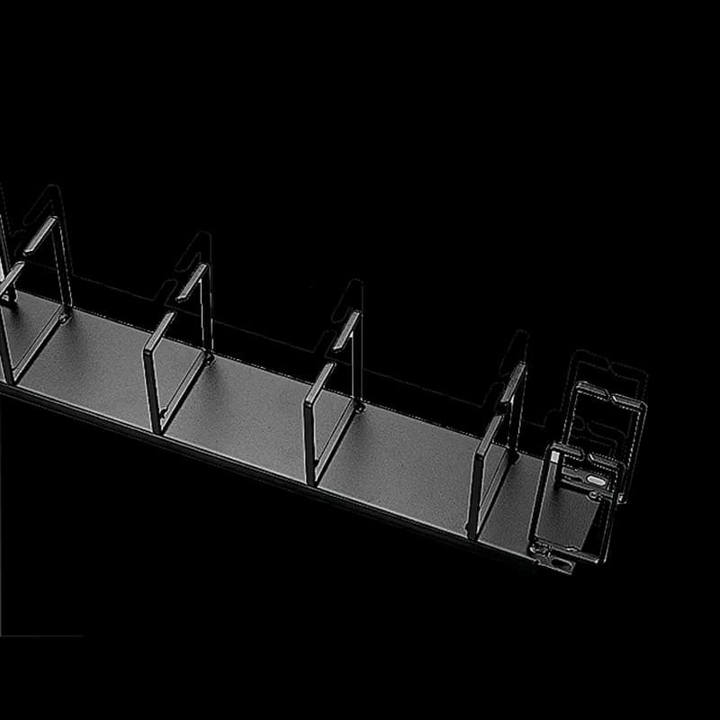 Cable Manager, fits 19-inch open rack, Black, Steel