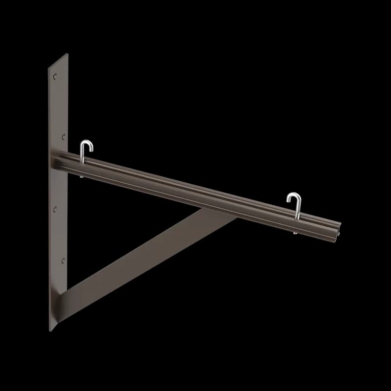 Triangle Support Bracket Kit, fits 12 and 18, Black, Steel