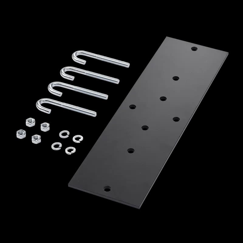 Rack-to-Runway Mounting Plate Kit, Fits 6.00/12.00, Gray, Steel