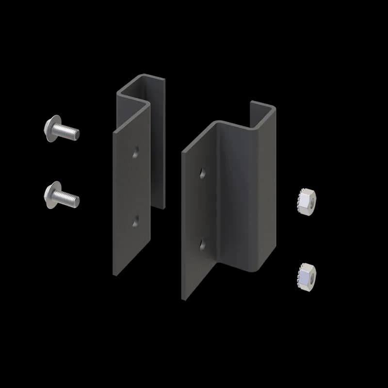 Seismic Cabinet Joining Kit, Black, Steel