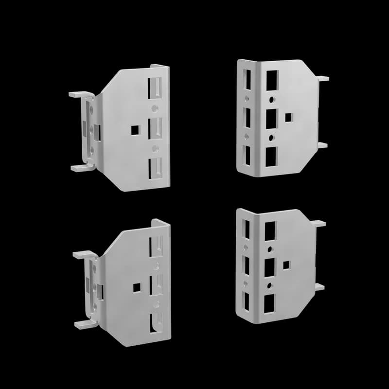 Frame-Reducing Brackets for Frames or Mounting Channel, 50mm, Black, Steel