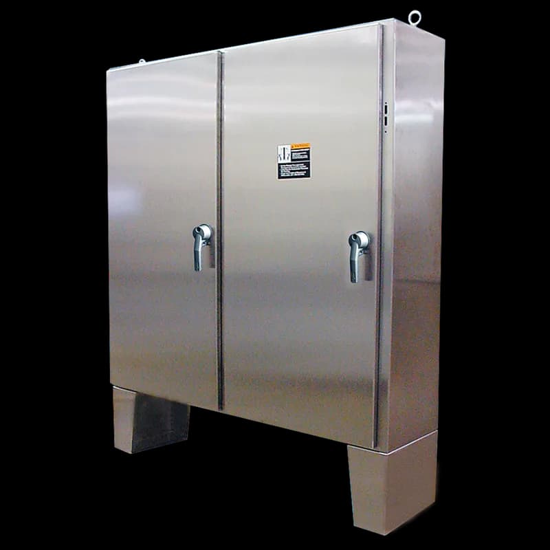 Floor-Mount Disconnect 2-Door Right 3pt Latch Type 4X, 60x62x12, Brushed, SS304