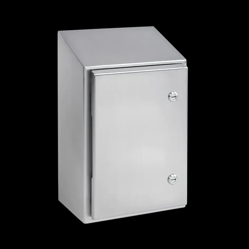 WaterShed Wallmount Sloped Top 1/4-Turn Latch Type 4X, 48x36x16, Brushed, SS 304