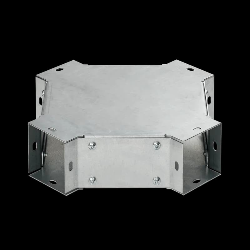 Cross Fitting, fits 12.00x12.00, Galvanized, Steel