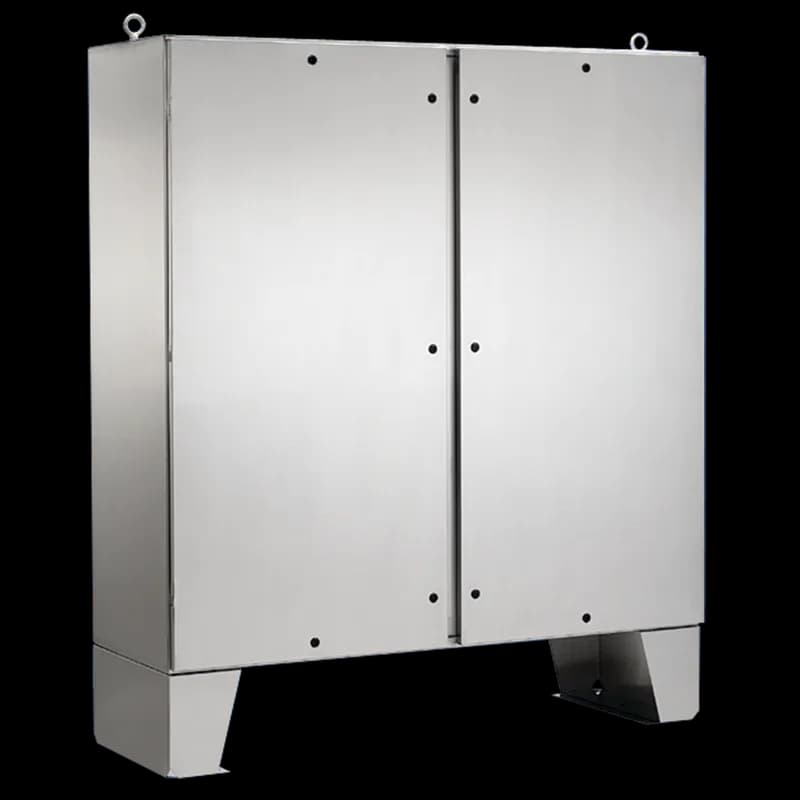 nVent A60H4818SSLPQT - Two-Door Floorstand Type 4X 1/4-Turn Latches, 60x48x18, Brushed, SS304