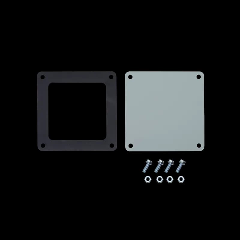 Closure Plate Feed-Through Wireway, 2.50x2.50, Gray, Mild Steel