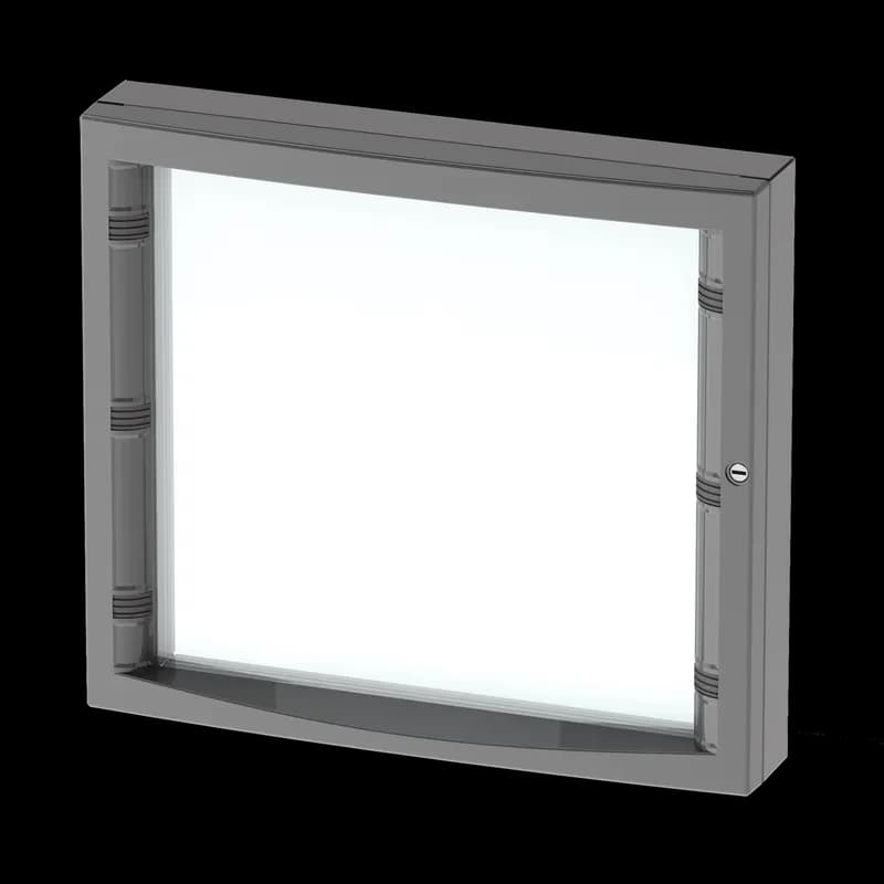 Concept Deep Hinged Window Kit, Type 12, fits 310x360mm, Lt. Gray, Steel