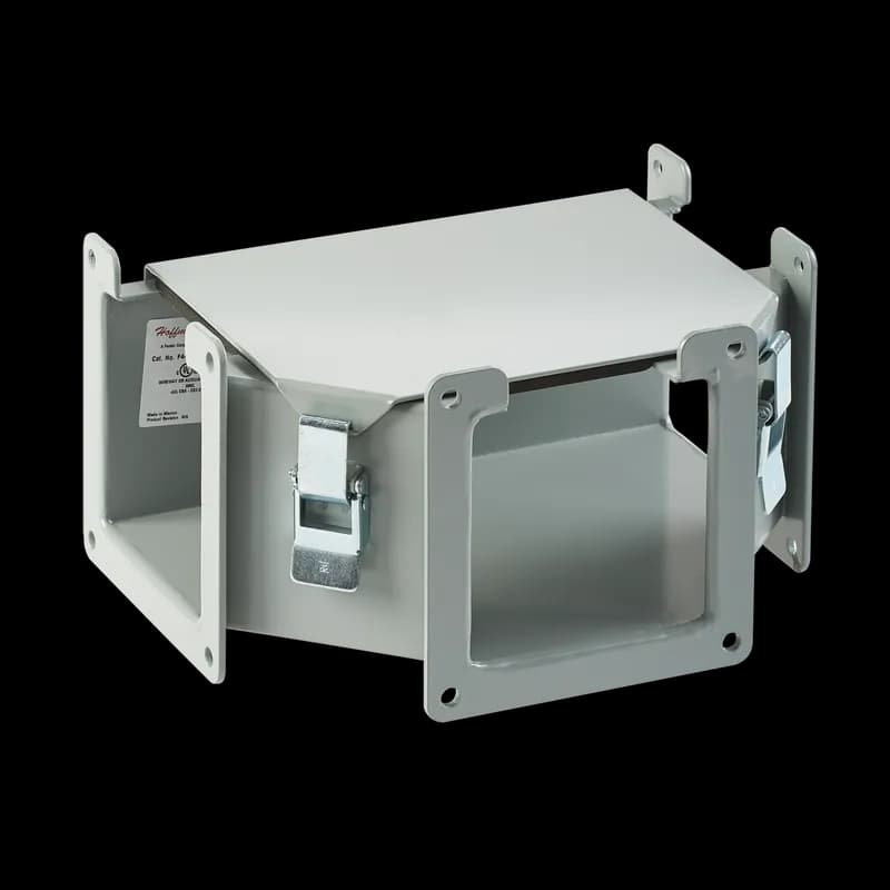 Tee Fitting Lay-in Hinged Cover Top Opening, 4.00x4.00, Gray, Steel
