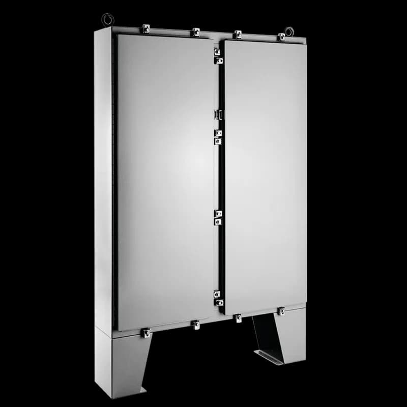 Two-Door with Floorstand Type 4, 74.06x72.06x24.06, Gray, Steel