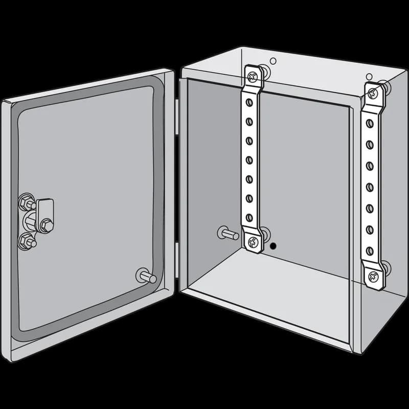nVent LMK25 - DIN Rail or Panel-Mounting Brackets, fits 250mm, Steel
