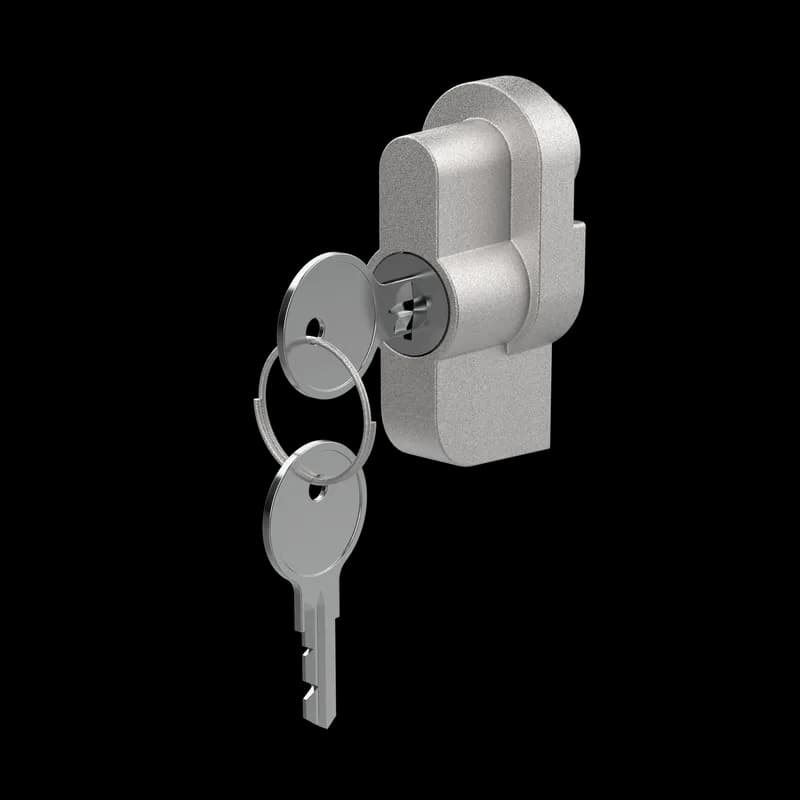 nVent UUHKL - Ultrx Keylock Kit Keyed, 2.39x.96x1.32, Black Textured, Mild Steel