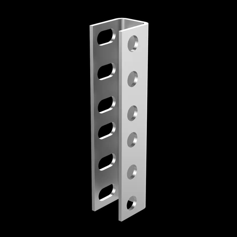 Rack Angle Adapter Bracket, fits 19", 23", 24", Steel