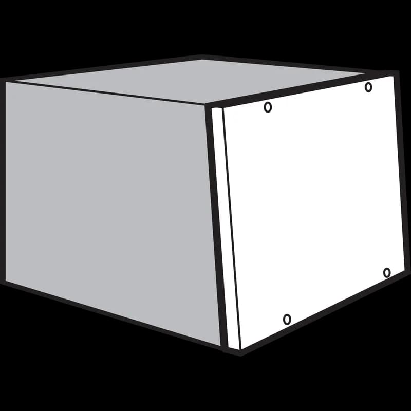 Upper Front Cover for ProLine Sloped-Front HMI, fits 400x600mm, Lt Gray, Steel