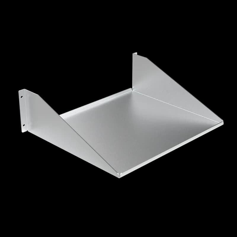 Single-Sided Vented Shelf, fits 23-inch rack, Black, Steel