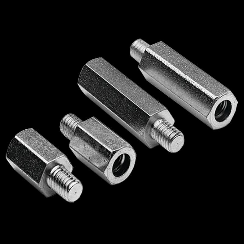 Threaded Panel Extender, #10-32x1.00, Plated, Steel