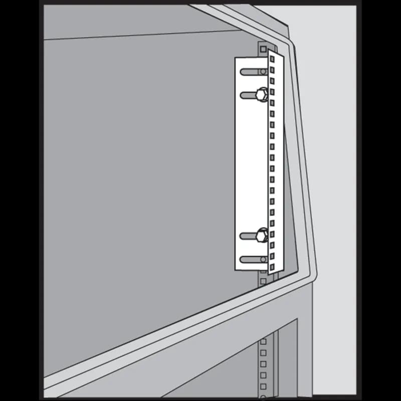 nVent PRA5TH - Rack Angle for ProLine Sloped-Front HMI Enclosure 5U, 9x2x4, Plated, Steel