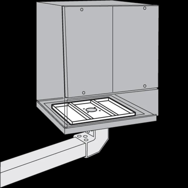 Support Bracket for ProLine Sloped-Front HMI Enclosure, fits 600 wide, Mill, AL