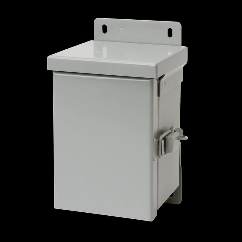 Hinge-Cover Small Drip-Shield Enclosure Type 3R, 12.00x12.00x6.00, Gray, Steel