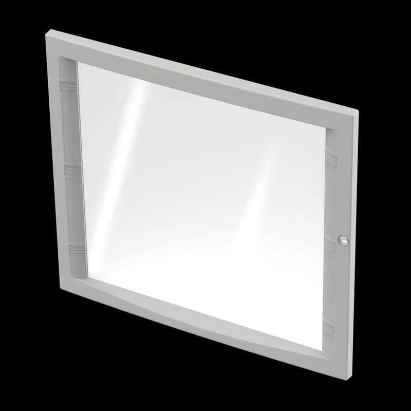 Concept Hinged Window Kit, fits 400x450mm, Gray, Aluminum