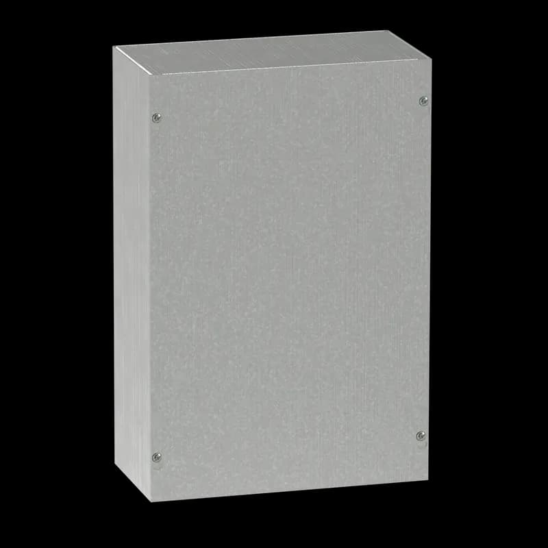 Screw-Cover Enclosure Type 1 no Knockouts, 6x6x4, Galvanized, Steel