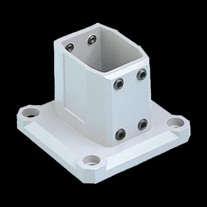 Compact Series 2 Base Bracket/Wall Flange, fits 45x60mm, Lt Gray, Aluminum