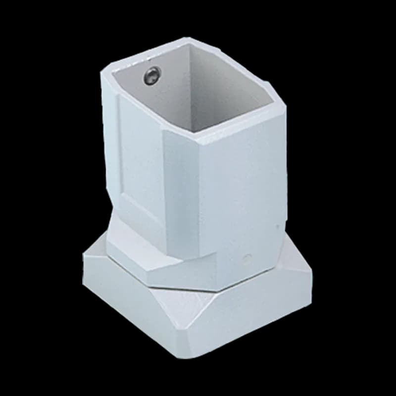Compact Series 2 Flange Coupling, fits 45x60mm, Lt Gray, Aluminum