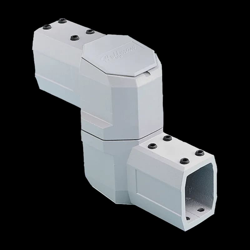 Compact Series 2 Intermediate Joint, fits 45x60mm, Lt Gray, Aluminum