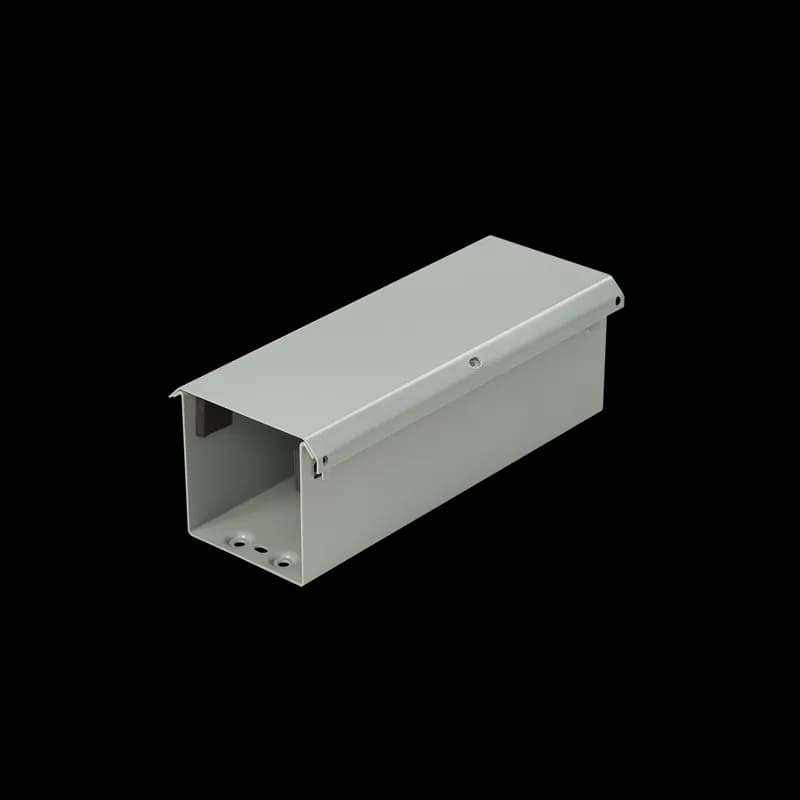 Lay-In NEMA Type 3R Wireway Straight Section, 6.00x6.00x12.00, Gray, Galv Steel