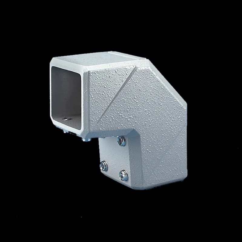 Compact Series 4 Elbow, fits 80x80mm, Lt Gray, Aluminum