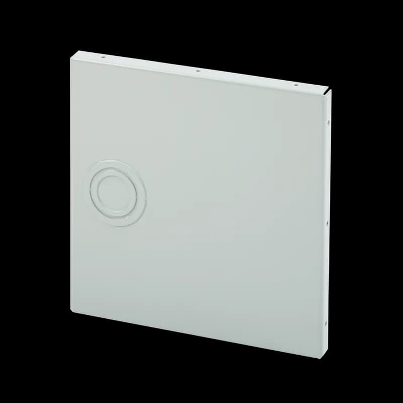 Closure Plate LayIn Wireway with knockouts, 8.00x8.00, Gray, Mild Steel