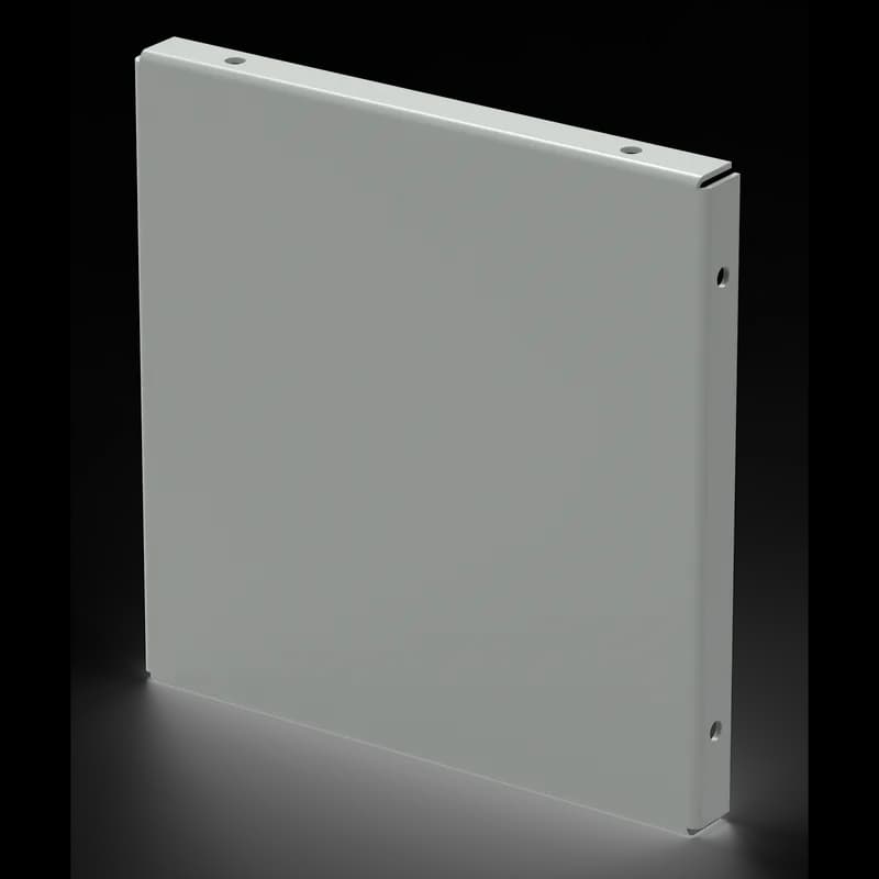 Closure Plate LayIn Wireway without knockouts, 8.00x8.00, Gray, Mild Steel