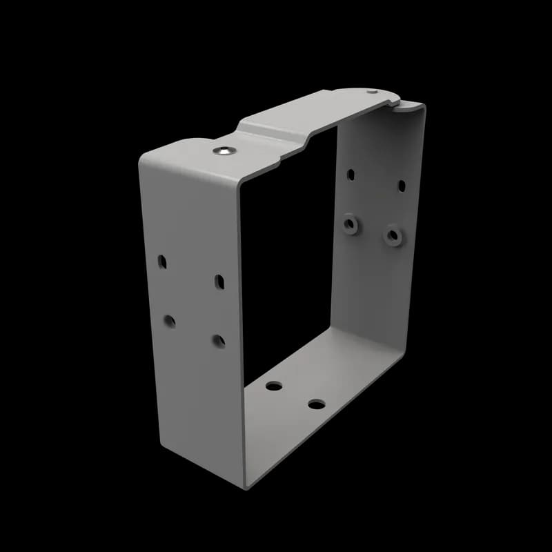 Universal U-Connector for LayIn Wireway, fits 4.00x4.00, Gray, Mild Steel