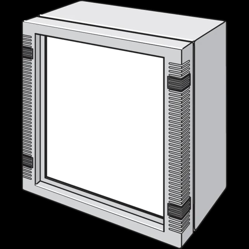 nVent LFP1616 - Front Plate for InLine HMI, fits 166x160mm, Mill, Aluminum