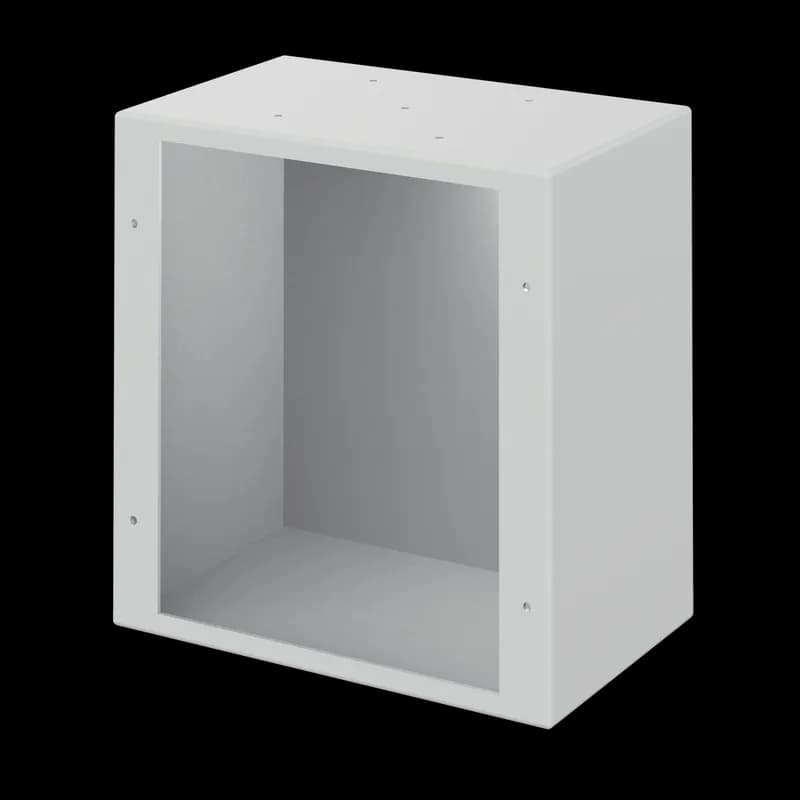 nVent LLB161612 - Solid-Back Body for InLine HMI Type 4, fits 166x160mm, Lt Gray, Steel