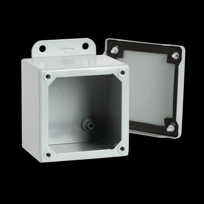 Screw Cover Enclosure Type 12, 10.00x8.00x6.00, Gray, Steel