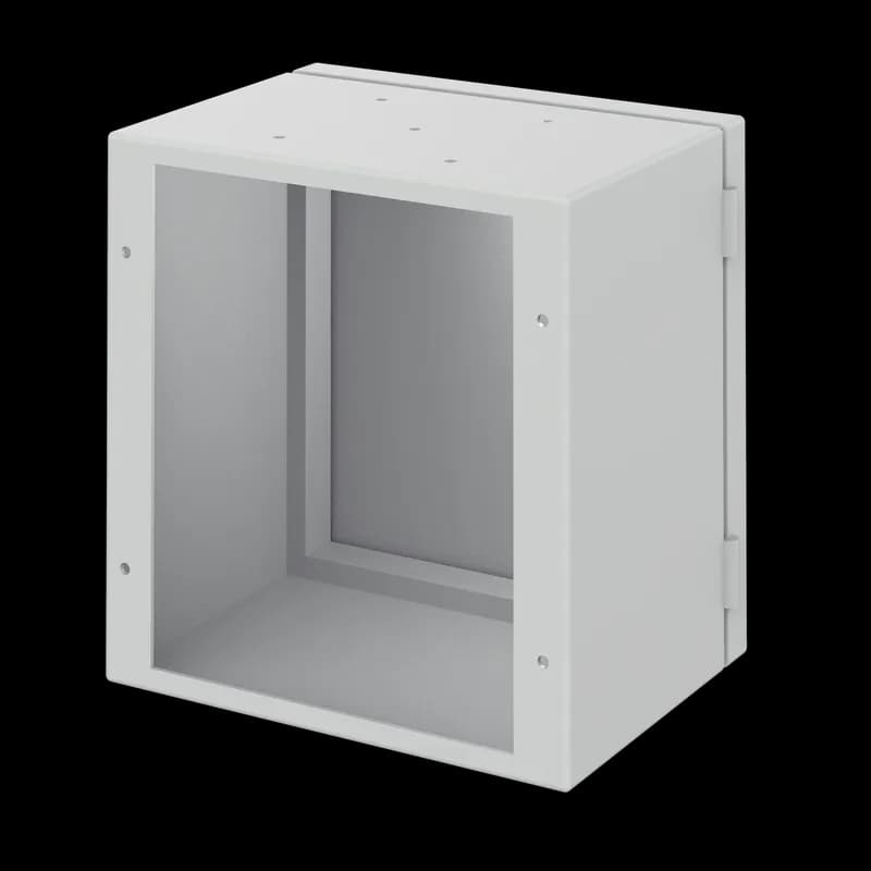 Rear-Access Body for InLine HMI Type 4, fits 250x250mm, Lt Gray, Steel